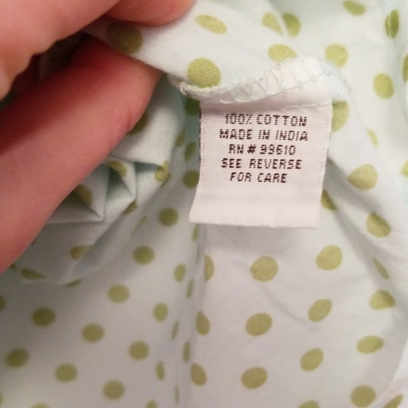 TRAMP polka dot square neck blouse s - Picture 3 of 8